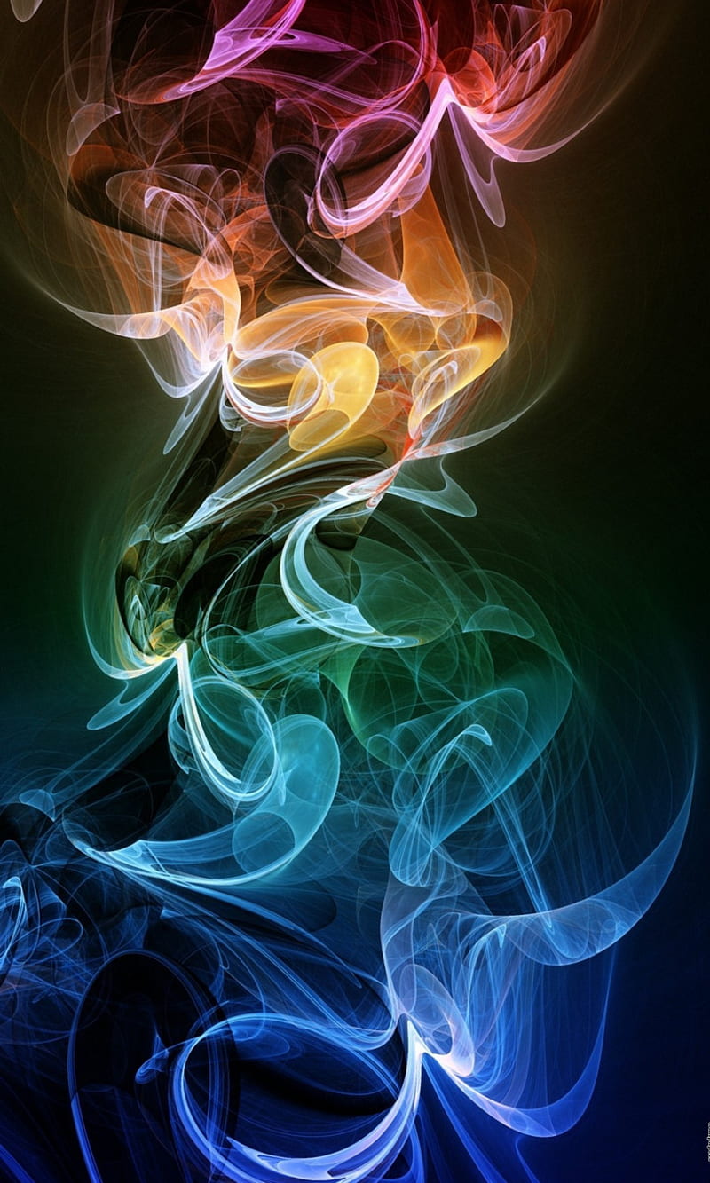 Color Smoke, abstract, color, smoke, HD phone wallpaper