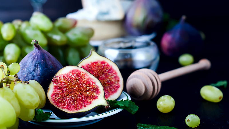 Fig Fruit Grapes Fruit, HD wallpaper