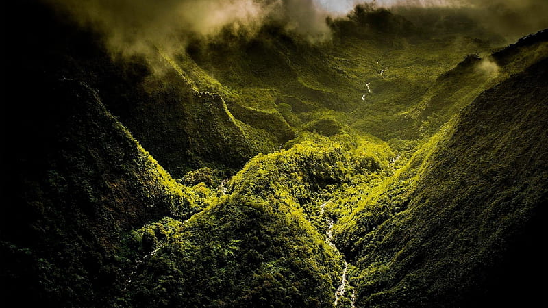 Kauai, Hawaii, Part of, Tropical rainforest, Hawaiian archipelago, the Garden Isle, holiday destination, HD wallpaper