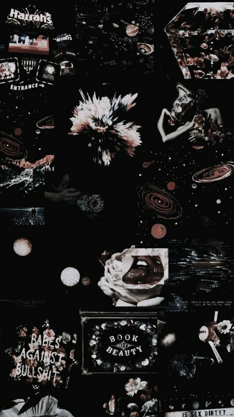 Collage aleatorio, oscuro, Fondo de pantalla de teléfono HD | Peakpx