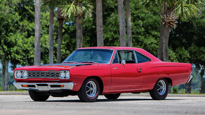 1968 Plymouth Road Runner 426 Hemi Coupe, Coupe, Red, Muscle, Old-Timer, Car, Hemi, 426, Plymouth, Runner, Road, HD wallpaper