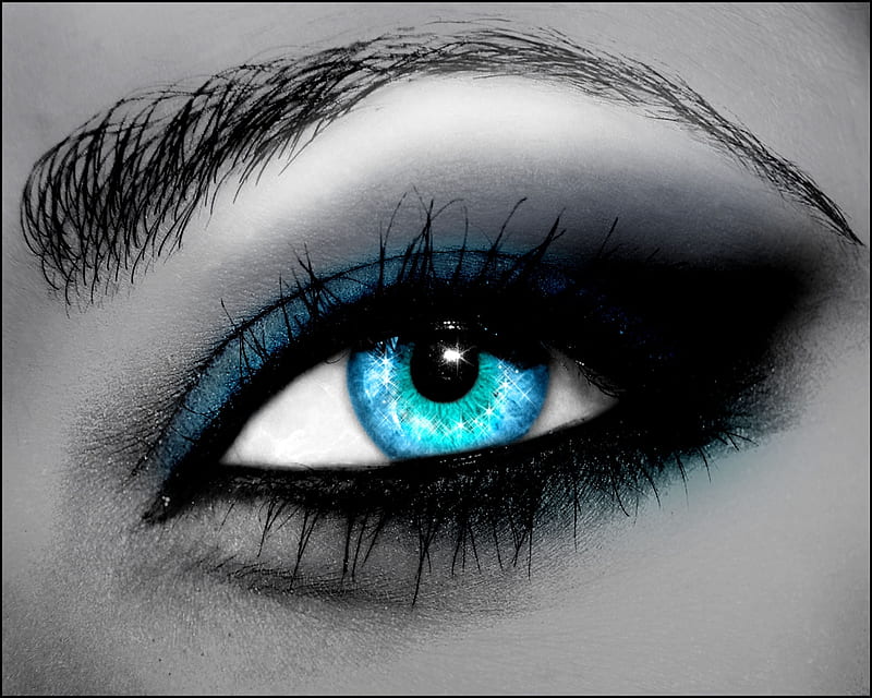 Ojo azul, espumoso, sensual, ojo, bonito, mujer, diamante, pestaña, guay,  anime, Fondo de pantalla HD | Peakpx