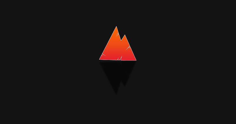 8K free download | Red Triangle Black, triangle, dark, black, red, HD ...