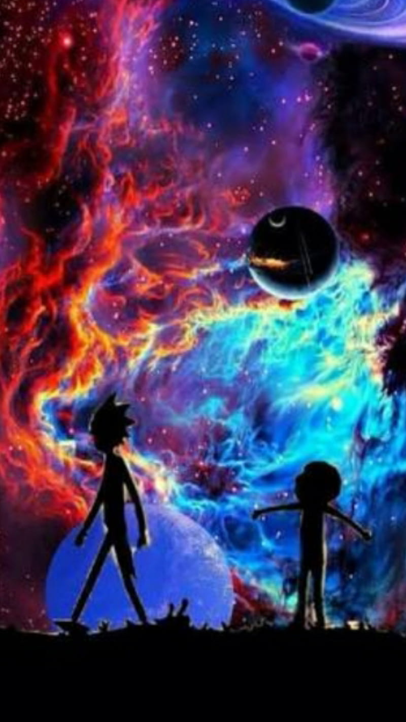 Rick and Morty Cell Phone Wallpaper, iOS 14 Aesthetic, iOS14, Phone  Background, Android iPad Theme, Cartoon Network Science Fiction