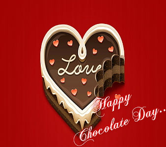 chocolate heart cake wallpaper