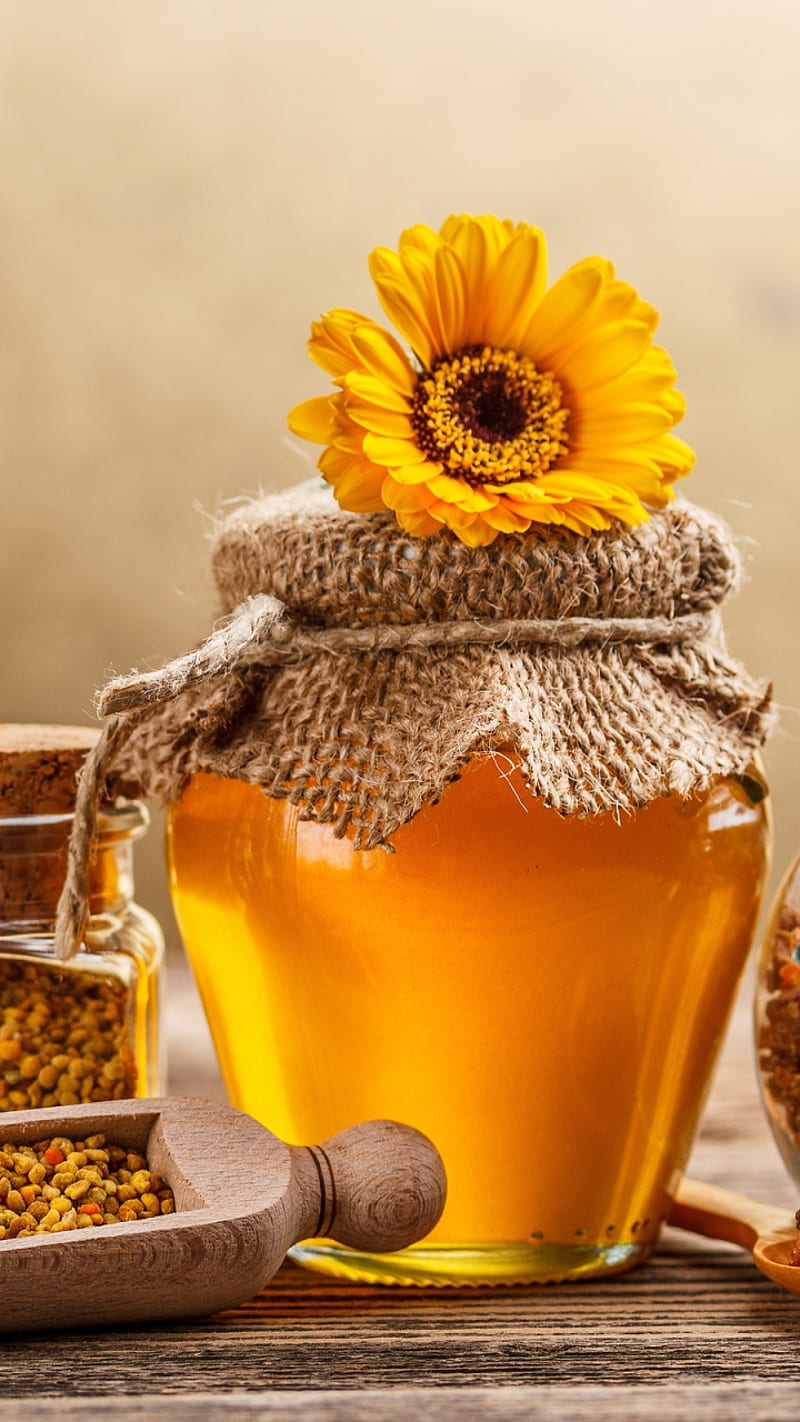 Jar Of Honey, sunflower, wheaty, HD phone wallpaper