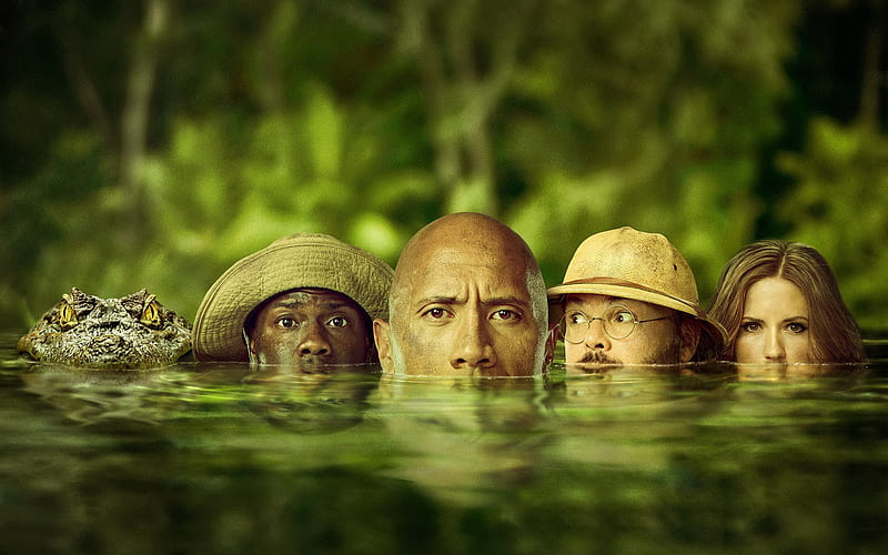 Jumanji: Welcome to the Jungle, Kevin Hart, Video Game, Movie, Dwayne Johnson, HD wallpaper