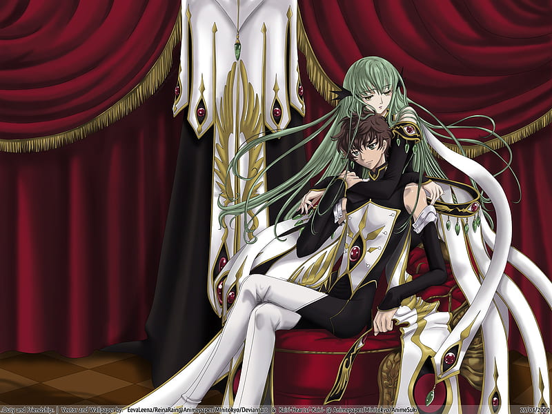 cc code geass green hair yellow eyes   -  Anime  Wallpapers