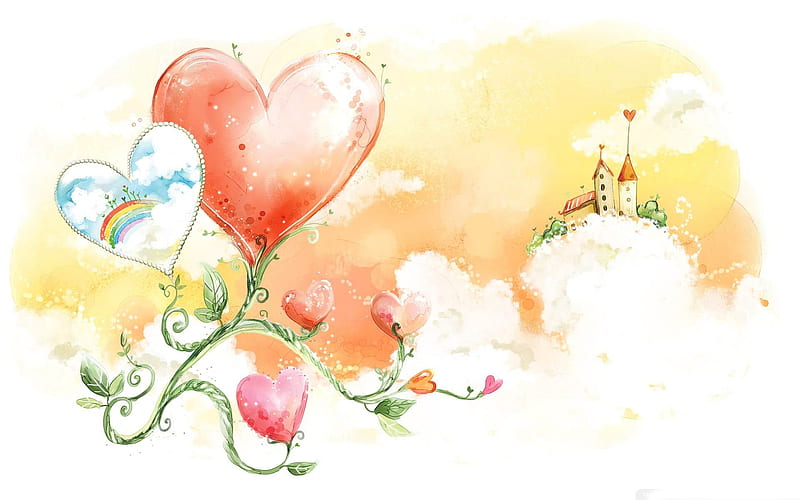 love flowers-Happy Valentines Day theme, HD wallpaper