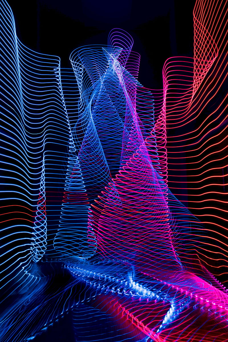 lines, weave, grid, red, blue, HD phone wallpaper