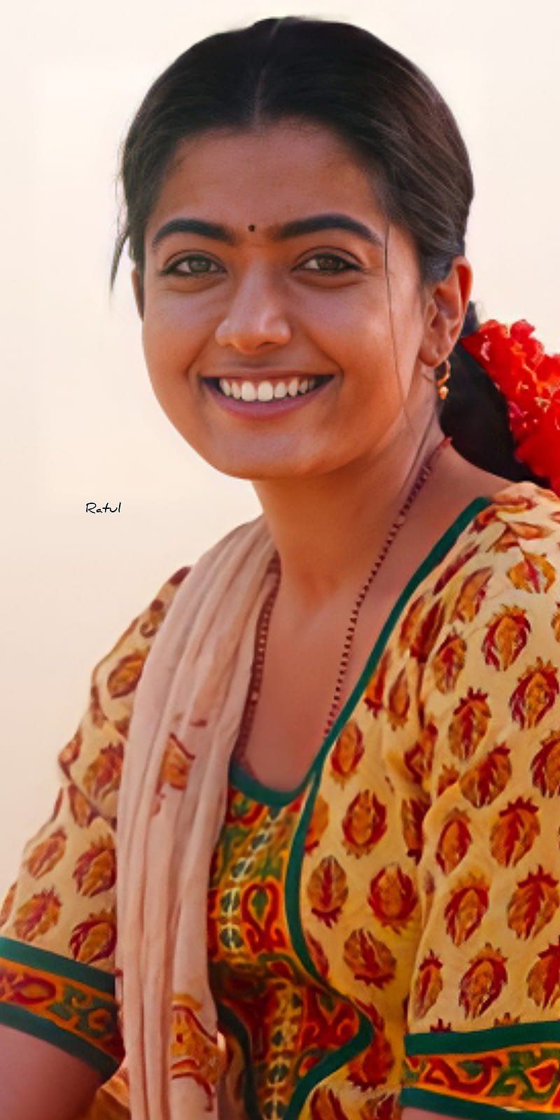 Srivalli, facial expression, Rashmika Mandanna, rashmika, pushpa, HD phone wallpaper