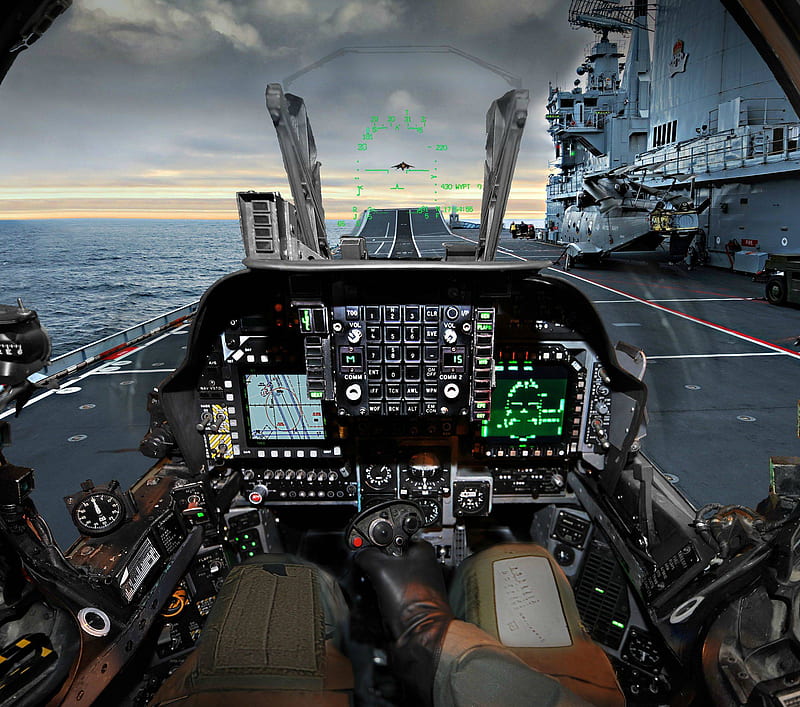 Harrier Cockpit, airplane, carrier, fighter, jet, pilot, HD wallpaper