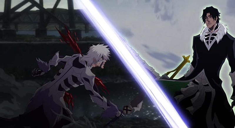 Ichigo VS Ginjou, white hair, ichigo kurosaki, spiky hair, anime,  fullbringer, HD wallpaper