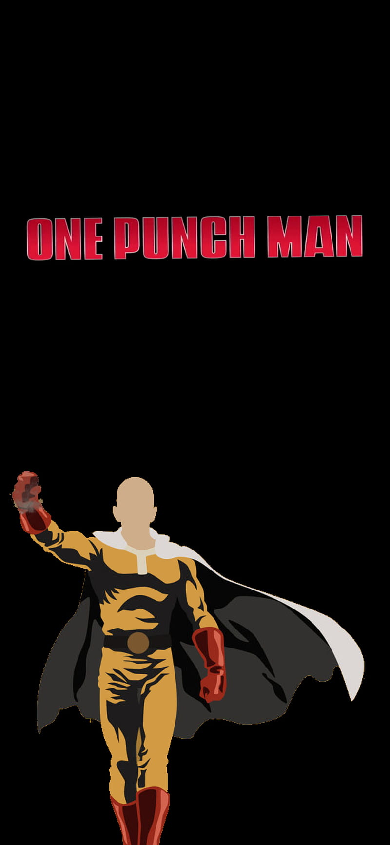 Saitama OK Amoled, onepunch man, saitama, black, amoled awesome, dark, HD  phone wallpaper