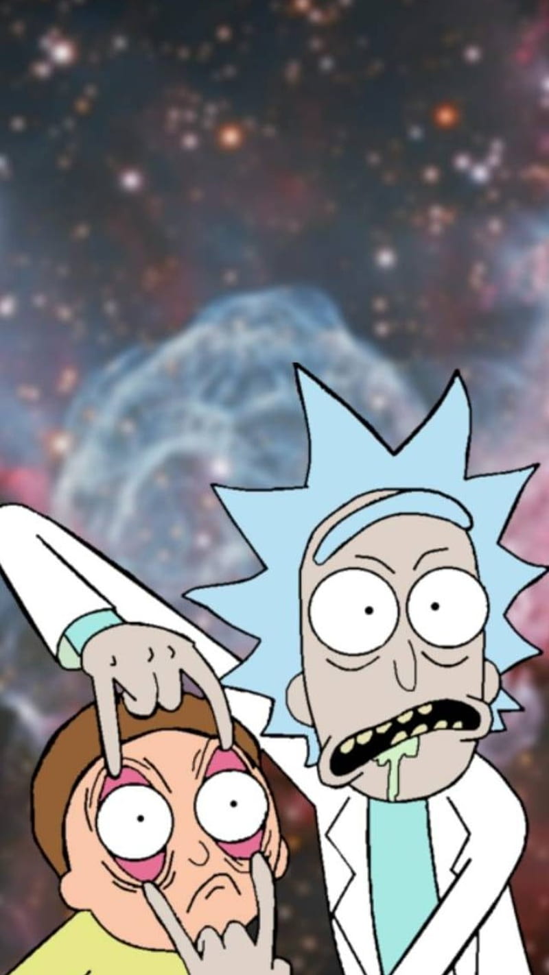 Download Glowing Eyes Rick And Morty Phone Wallpaper