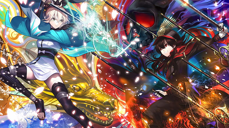 Fate Grand Order, Saber, Sakura Saber, Oda Nobunaga, Demon Archer. Anime, Awesome anime, Fate, HD wallpaper