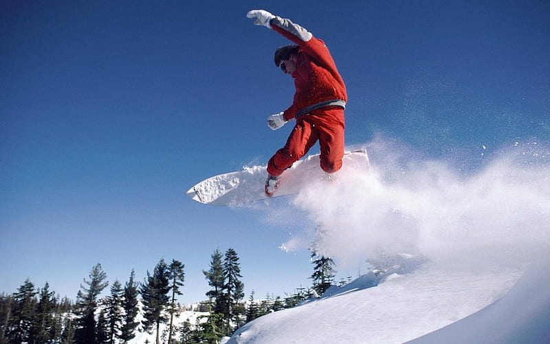 Snowboard Jump, jump, winter, esports, snowboard, HD wallpaper