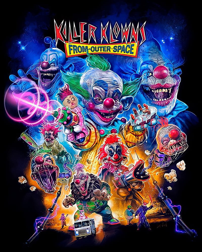 Killer klowns , clown, horror, killer, movie, HD phone wallpaper