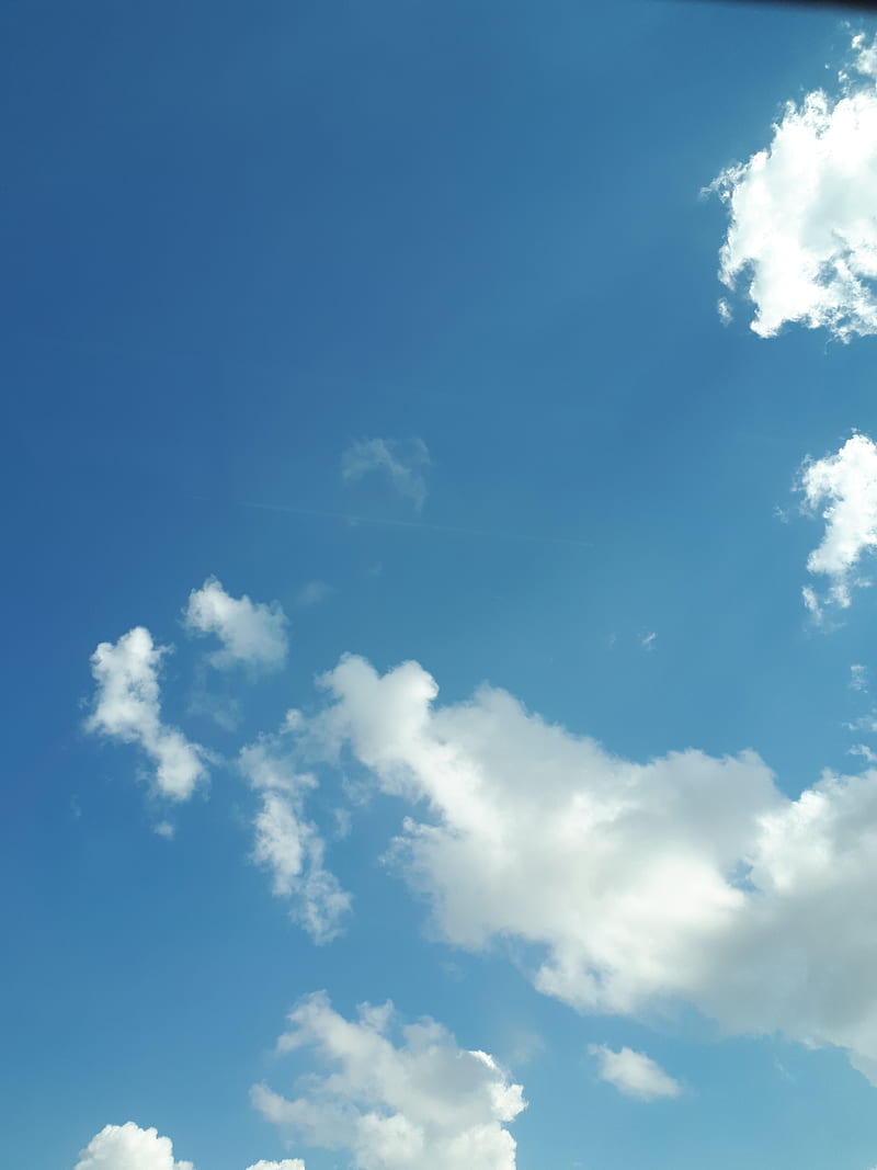 Midday sky, blue, HD phone wallpaper