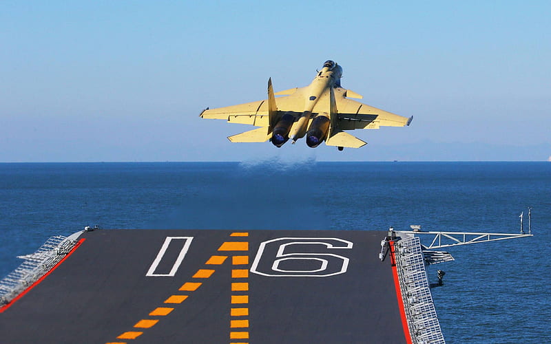 China Navy Aircraft Carrier Liaoning First Landing And Takeoff J15-2012 military Featured, HD wallpaper