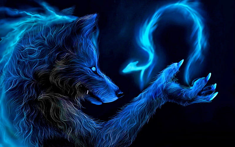 Lycan Magic, werewolf, fantasy, magic, lycan, HD wallpaper