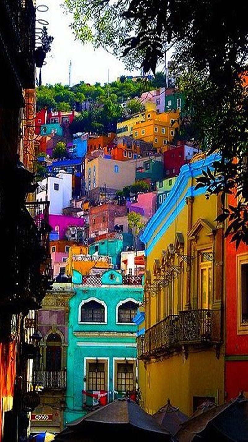 Colorful Houses, HD phone wallpaper