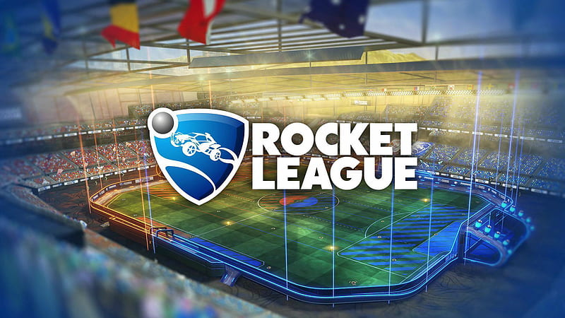 Rocket League Logo In Stadium Background Rocket League, HD wallpaper