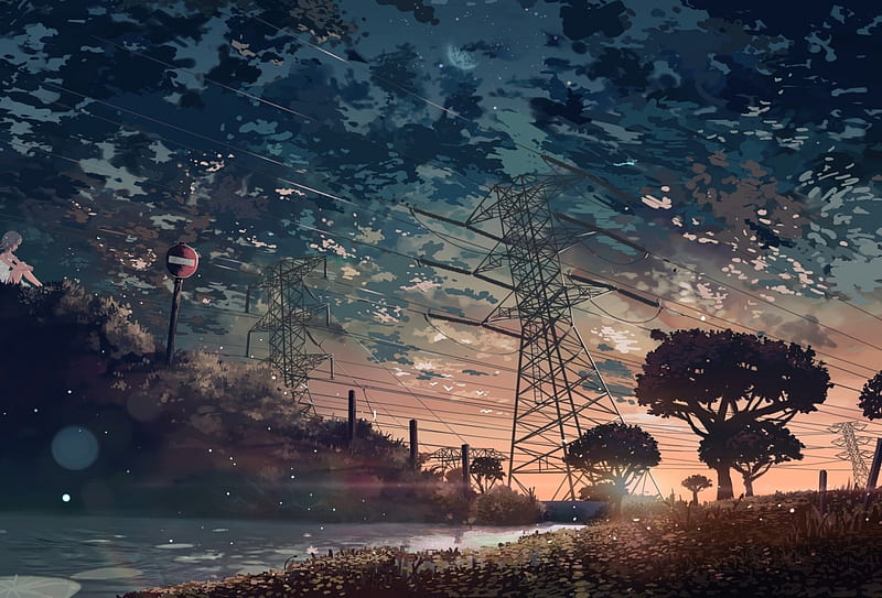 anime dark landscape wallpaper