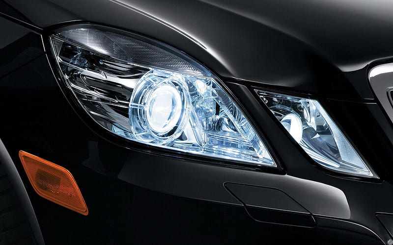 Headlight-2012 Mercedes Benz E-Class Saloon, HD wallpaper