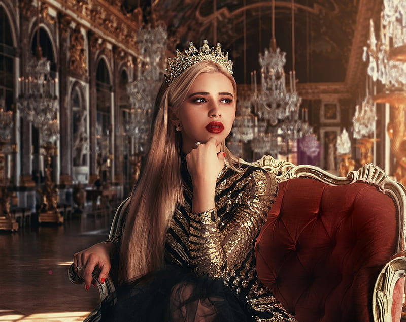 Princess Crown Ultra, Girls, Girl, People, Woman, Castle, Princess, Female, Royal, Beauty, Interior, Palace, makeup, Story, Tale, person, Fairytale, HD wallpaper