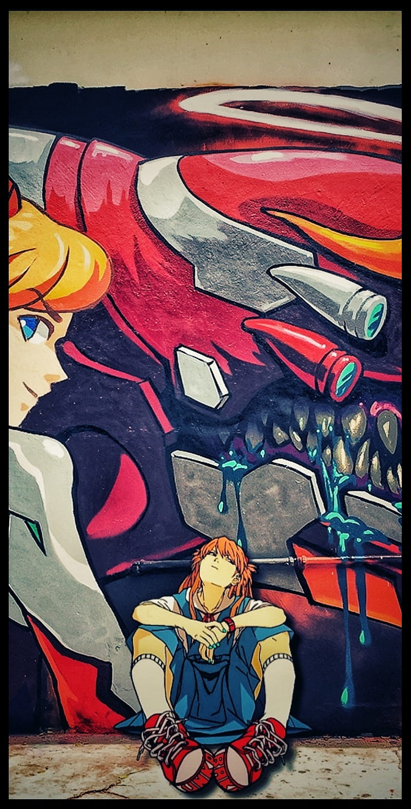 Asuka Graffiti 2, android, anime, evangelion, ipad, iphone, snk, todo, wall, HD phone wallpaper