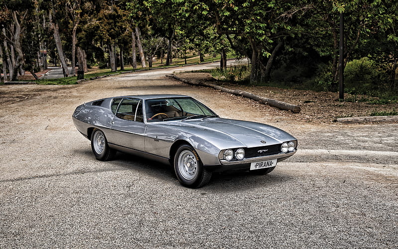 Jaguar Pirana, Bertone 1967, exterior, front view, silver E-Type 1967, silver Pirana, British retro cars, Jaguar, HD wallpaper