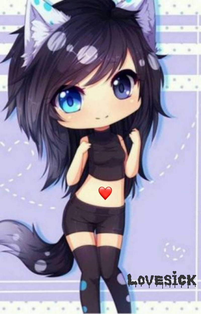 Cute anime girl chibi fox shiny colors running Anime HD wallpaper   Peakpx
