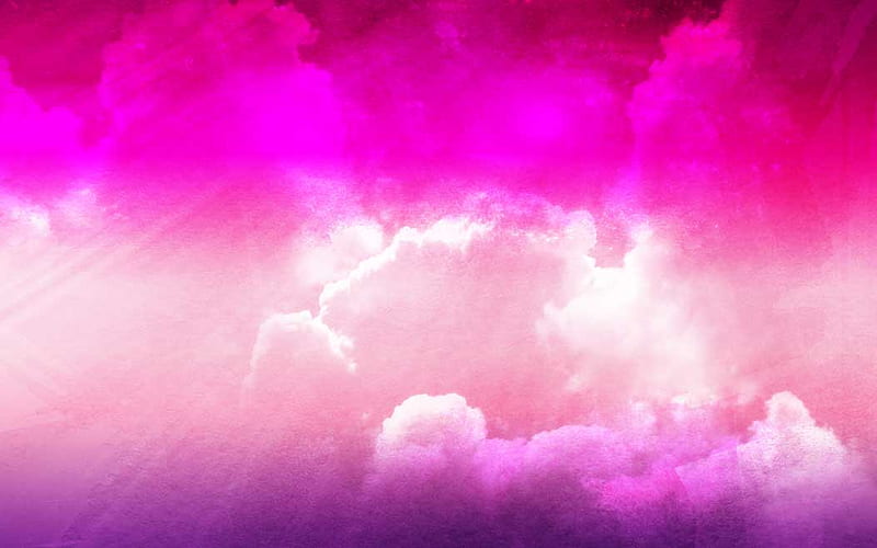abstract cloudy sky 000418 fushia rose jpg, fushia, puffy, purple, clouds, HD wallpaper