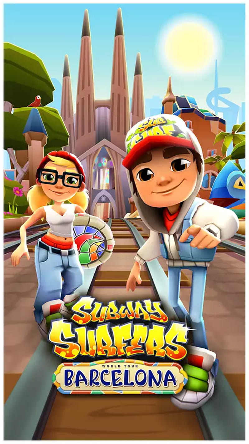 Subway Surfers, barcelona, game, run and avoid, HD phone wallpaper