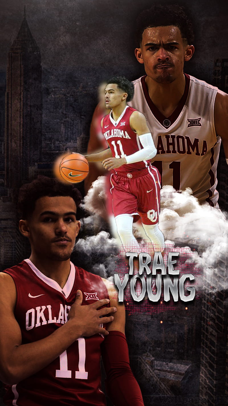 Trae Young, atlanta hawks, basket, basketball, nba, nba players, HD phone wallpaper