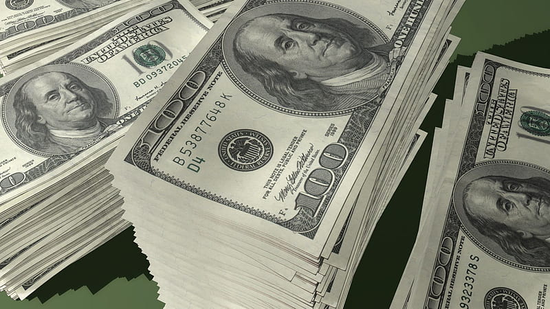 US 100 Dollars With Benjamin Franklin Money, HD wallpaper