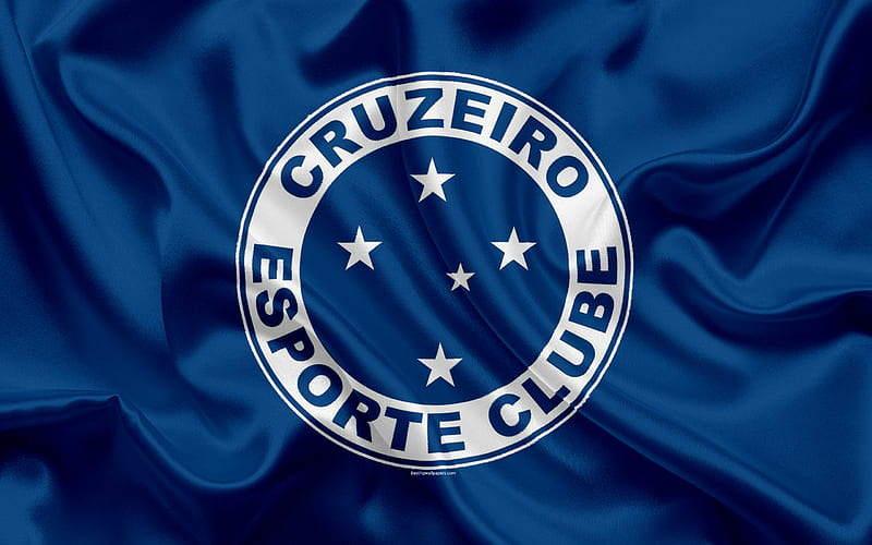 Cruzeiro FC, Brazilian football club, emblem, logo, Brazilian Serie A, football, Belo Horizonte, Minas Gerais, Brazil, silk flag, HD wallpaper