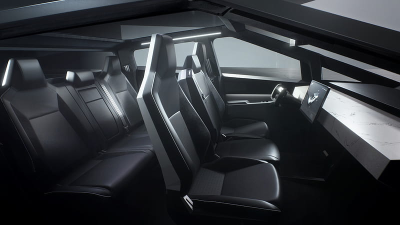 Tesla Cybertruck, SUV, 2019 cars, electric cars, interior, HD wallpaper