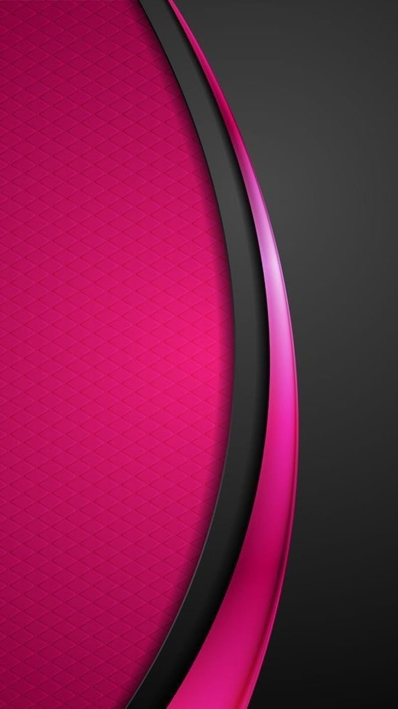 Material design 711, abstract, android, black, curve, lines, material design, modern, pink, HD phone wallpaper