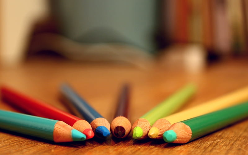 Crayons colored colorful-Macro, HD wallpaper