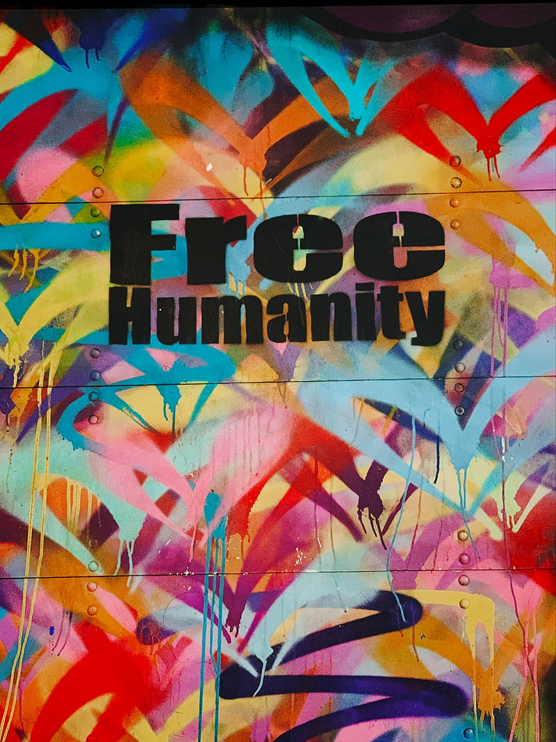 graffiti, dom, humanity, colorful, wall, HD phone wallpaper