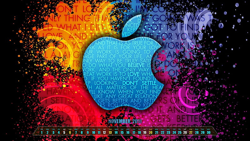 Steve Jobs Apple-November 2011 - Calendar, HD wallpaper