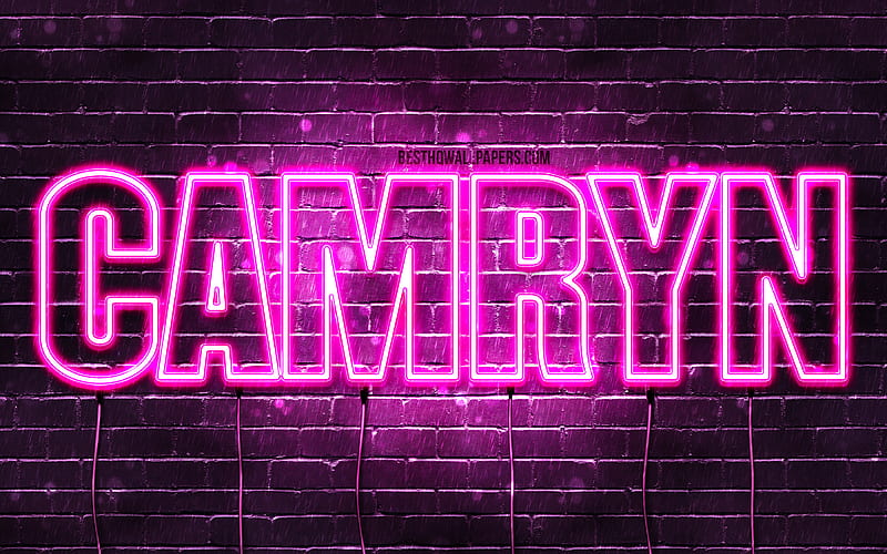 Camryn with names, female names, Camryn name, purple neon lights ...