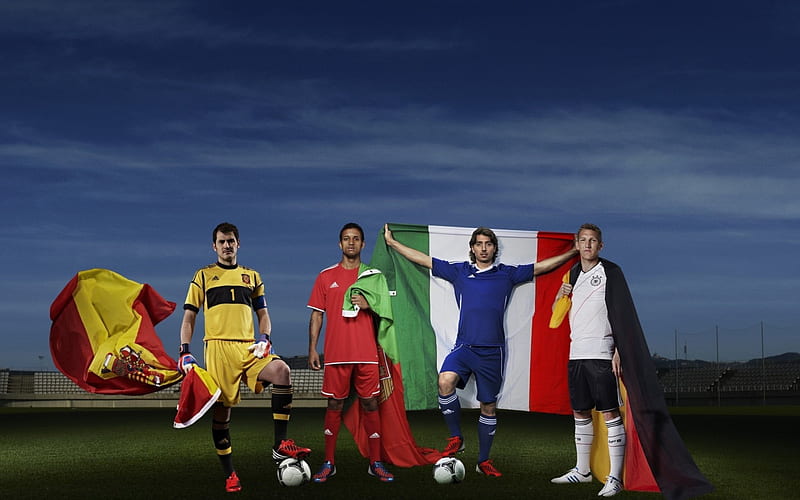 EURO 2012, soccer, t-shirts, yellow, color, white, blue, HD wallpaper