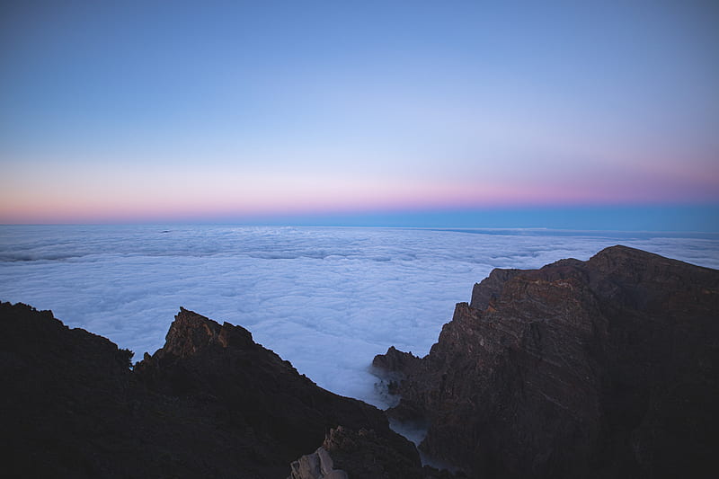 Sea Of Clouds Top View , sea-of-clouds, mountains, nature, HD wallpaper