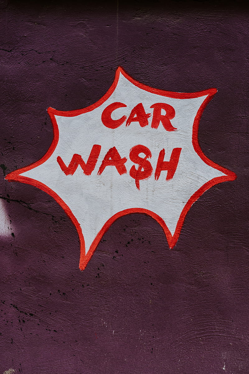 car wash, inscription, word, wall, HD phone wallpaper