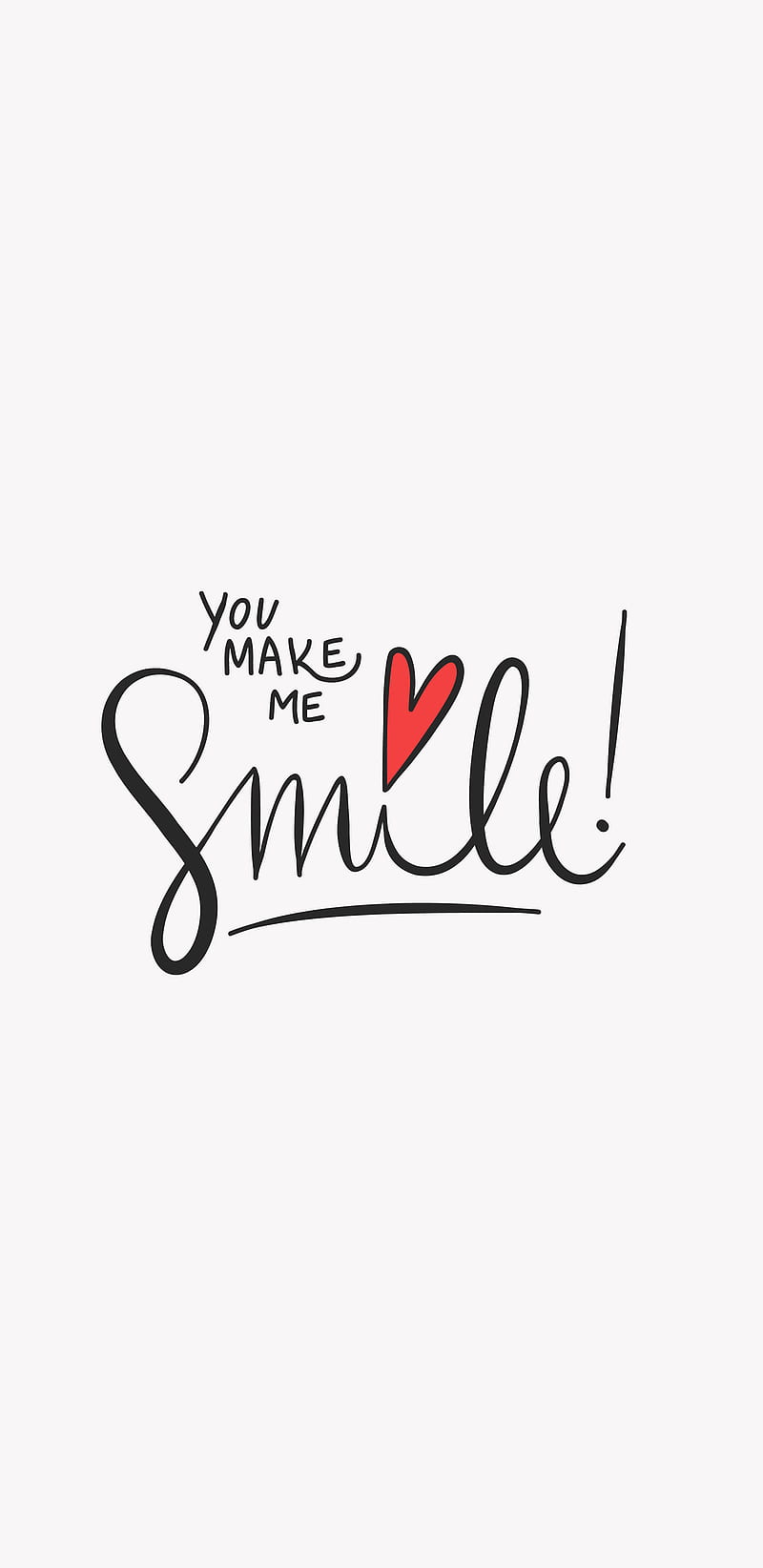 You Make Me Smile, heart, love, lovesmile, makemesmile, makesmile, quote, text, textgraphy, typography, HD phone wallpaper