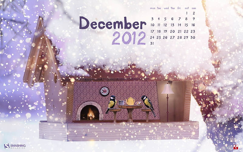 House Of The Birds-December 2012 calendar, HD wallpaper