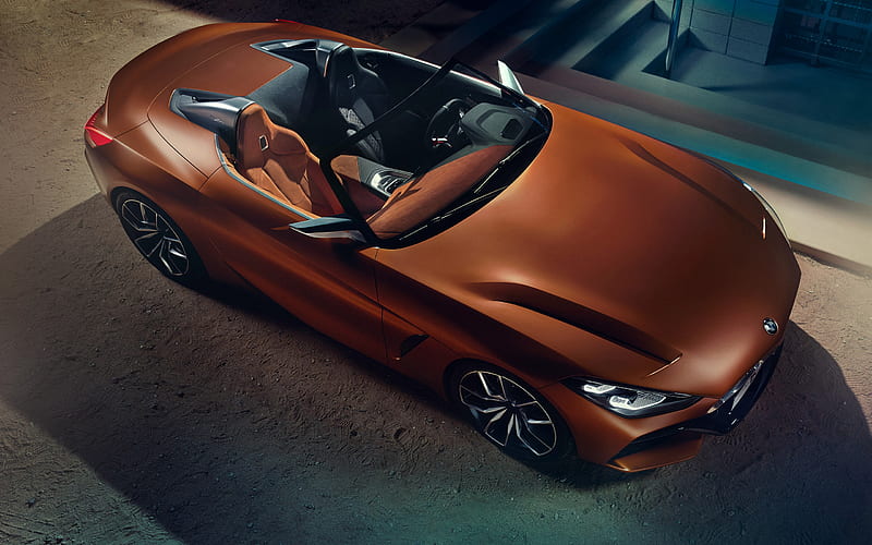 BMW Z4 Concept, 2017, bronze convertible Z4, new cars, luxury cars, BMW, HD wallpaper
